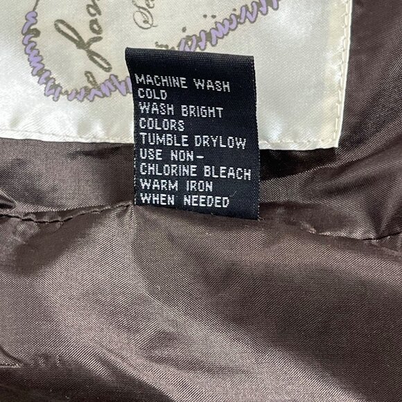 Love Stitch Embroidered Fitted Jacket Blazer Brown Women's Sz. M - Picture 14 of 14